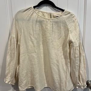 Cream peasant top from universal threads